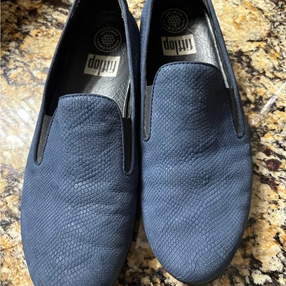 Fitflop Superskate Blue Slip On Loafer Shoes Super Cushy size 7.5 - Picture 2 of 8